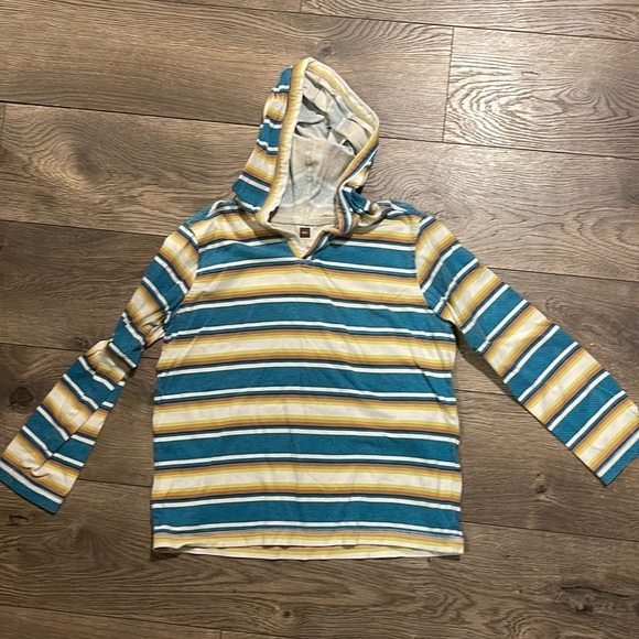 Tea Collection Other - Tea Collection Striped Hoodie Tee - Size 7